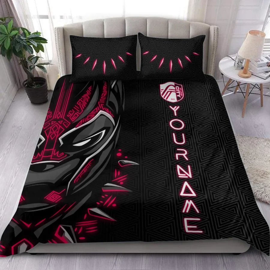 Black Panther Custom Name MLS St. Louis City Exclusive All Over Prints BLMLS161024A2STLSJT - Bedding Set