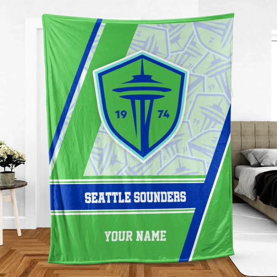 Special Release Seattle Sounders MLS Blanket All Over Prints HOMLS081024BLK01SEA