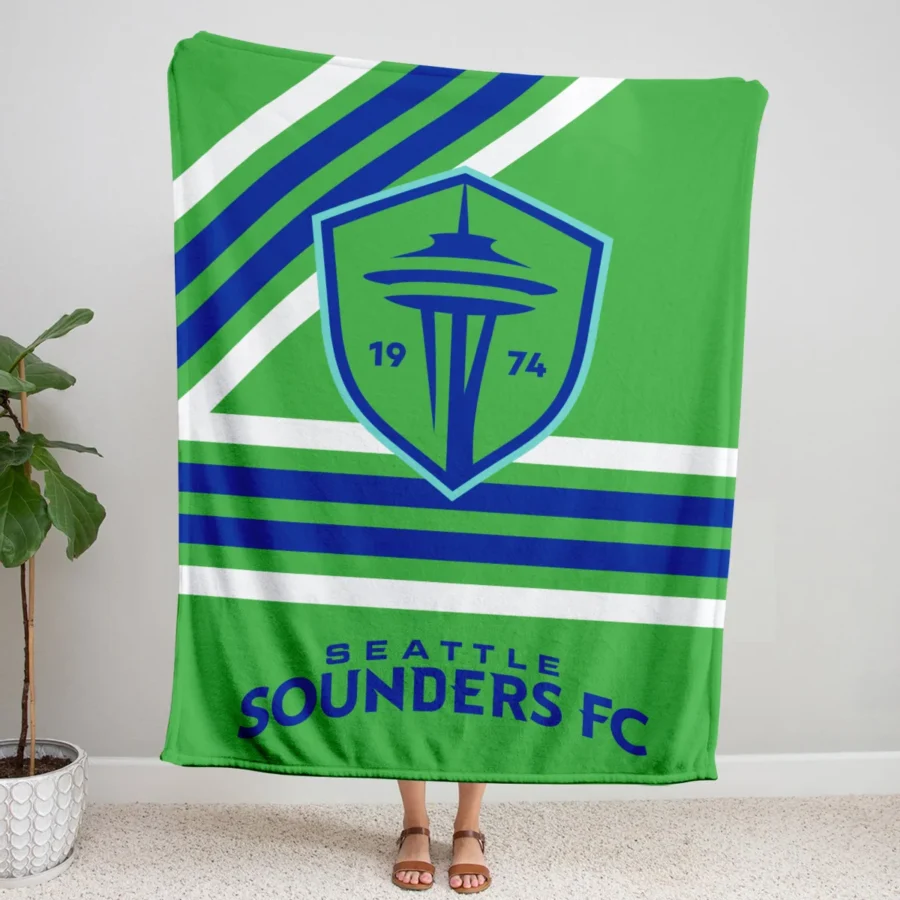 Special Release Seattle Sounders MLS Blanket All Over Prints HOMLS101024BLK01SEA