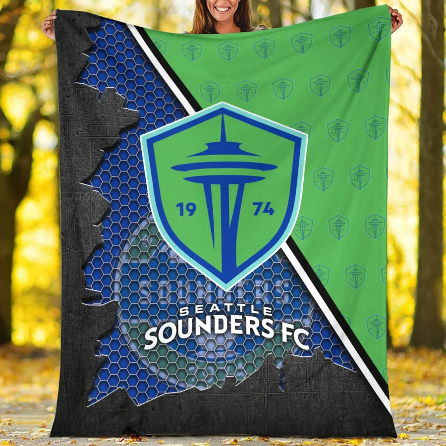 Special Release Seattle Sounders MLS Blanket All Over Prints HOMLS111024BLK01SEA