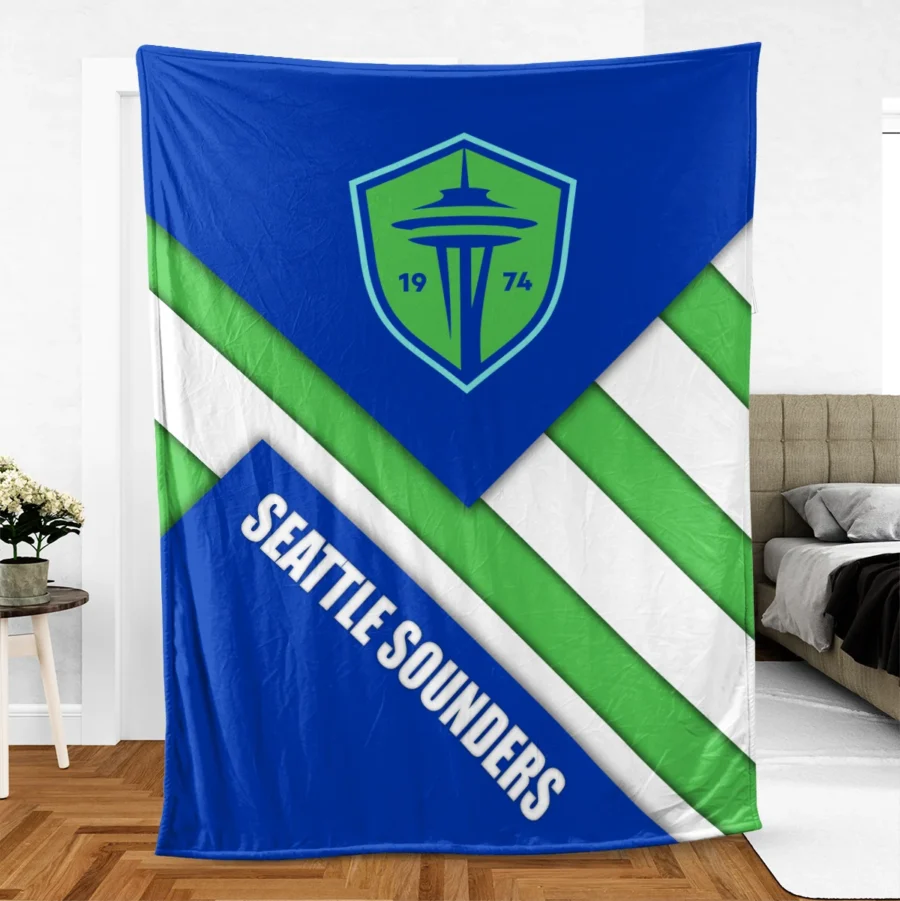 Special Release Seattle Sounders MLS Blanket All Over Prints HOMLS111024BLK02SEA