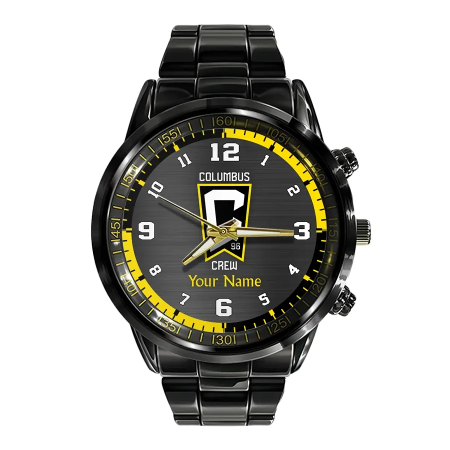 MLS Columbus Crew Exclusive Black Stainless Steel Watch Gift - BLMLS71024A1CLB