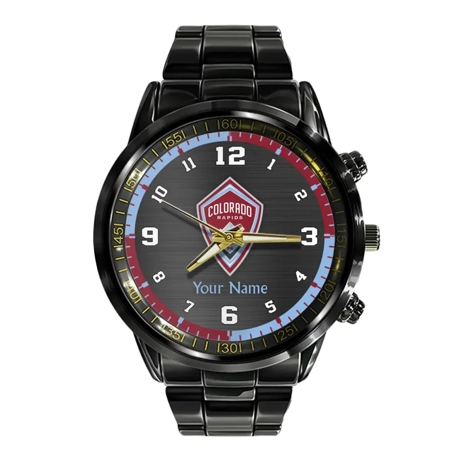 MLS Colorado Rapids Exclusive Black Stainless Steel Watch Gift - BLMLS71024A1COL