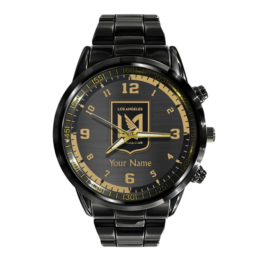 MLS Los Angeles FC Exclusive Black Stainless Steel Watch Gift - BLMLS71024A1LAF