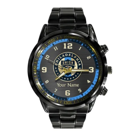 MLS Philadelphia Union Exclusive Black Stainless Steel Watch Gift - BLMLS71024A1PHI