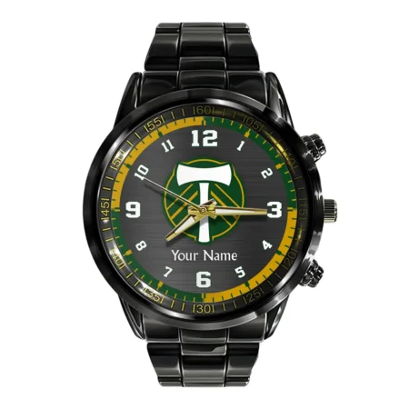 MLS Portland Timbers Exclusive Black Stainless Steel Watch Gift - BLMLS71024A1POR