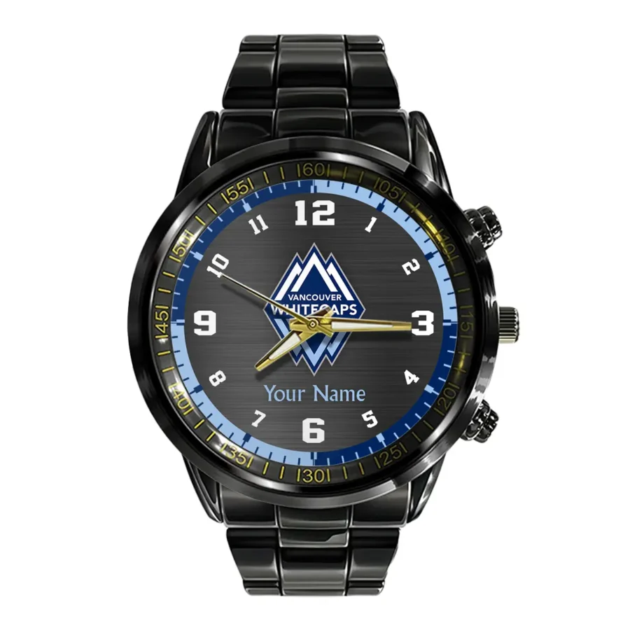 MLS Vancouver Whitecaps Exclusive Black Stainless Steel Watch Gift - BLMLS71024A1VAN