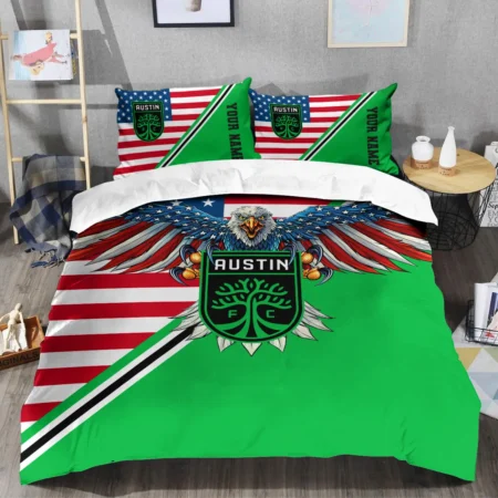 Eagle U.S Flag MLS Austin FC Exclusive All Over Prints BLMLS101024A1ATXSJT - Bedding Set