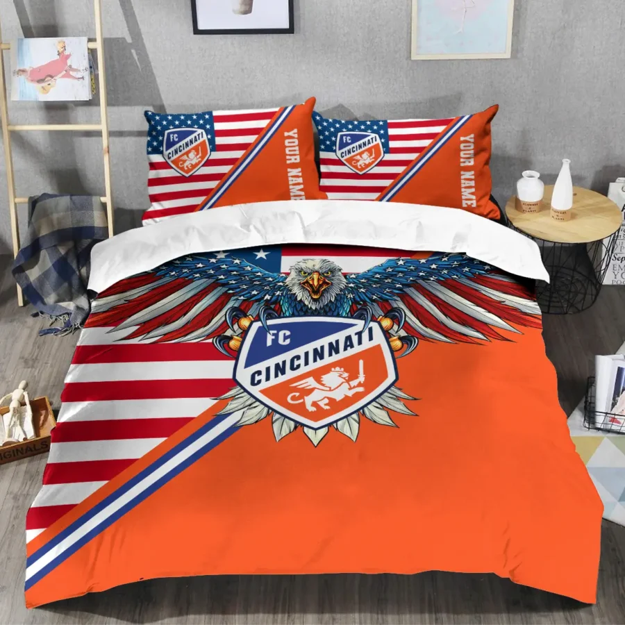 Eagle U.S Flag MLS Cincinnati Exclusive All Over Prints BLMLS101024A1CINSJT - Bedding Set