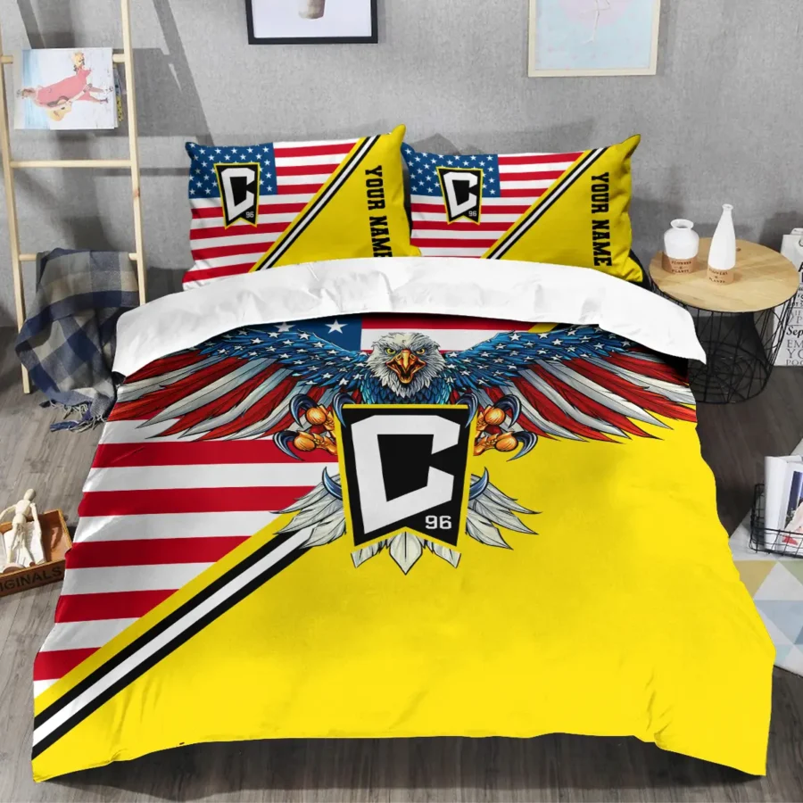 Eagle U.S Flag MLS Columbus Crew Exclusive All Over Prints BLMLS101024A1CLBSJT - Bedding Set