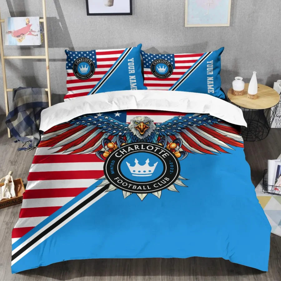 Eagle U.S Flag MLS Charlotte Exclusive All Over Prints BLMLS101024A1CLTSJT - Bedding Set