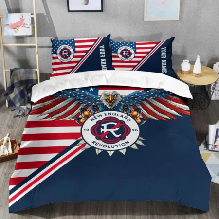 Eagle U.S Flag MLS New England Exclusive All Over Prints BLMLS101024A1NESJT - Bedding Set