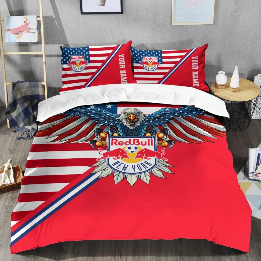 Eagle U.S Flag MLS New York Red Bulls Exclusive All Over Prints BLMLS101024A1NYSJT - Bedding Set