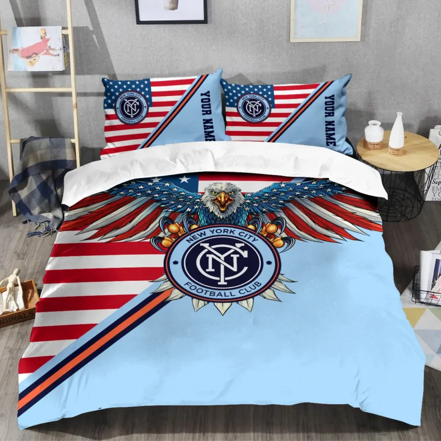 Eagle U.S Flag MLS New York City Exclusive All Over Prints BLMLS101024A1NYCSJT - Bedding Set