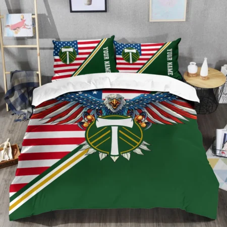 Eagle U.S Flag MLS Portland Timbers Exclusive All Over Prints BLMLS101024A1PORSJT - Bedding Set