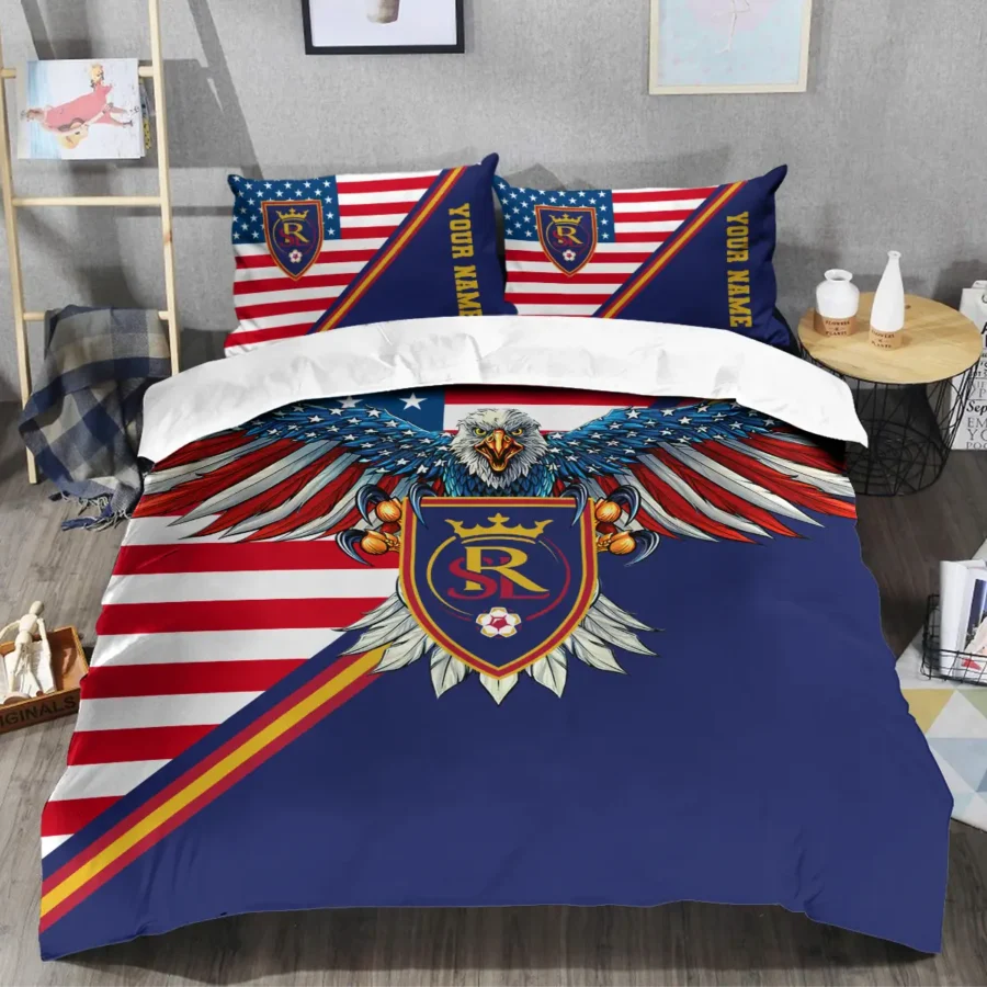 Eagle U.S Flag MLS Real Salt Lake Exclusive All Over Prints BLMLS101024A1RSLSJT - Bedding Set