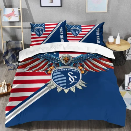 Eagle U.S Flag MLS Sporting Kansas City Exclusive All Over Prints BLMLS101024A1SKCSJT - Bedding Set