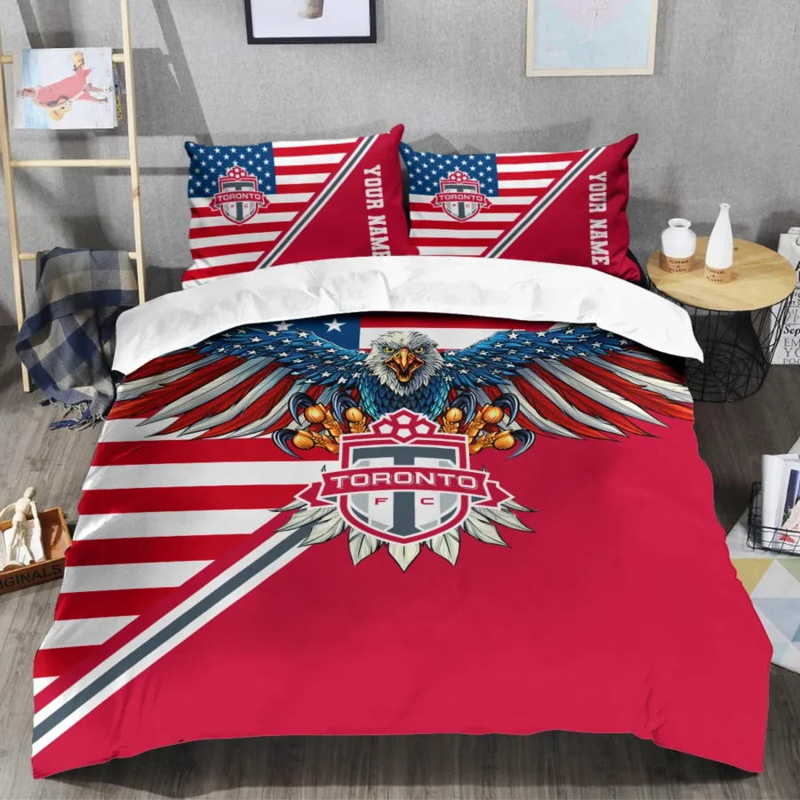 Eagle U.S Flag MLS Toronto FC Exclusive All Over Prints BLMLS101024A1TORSJT - Bedding Set