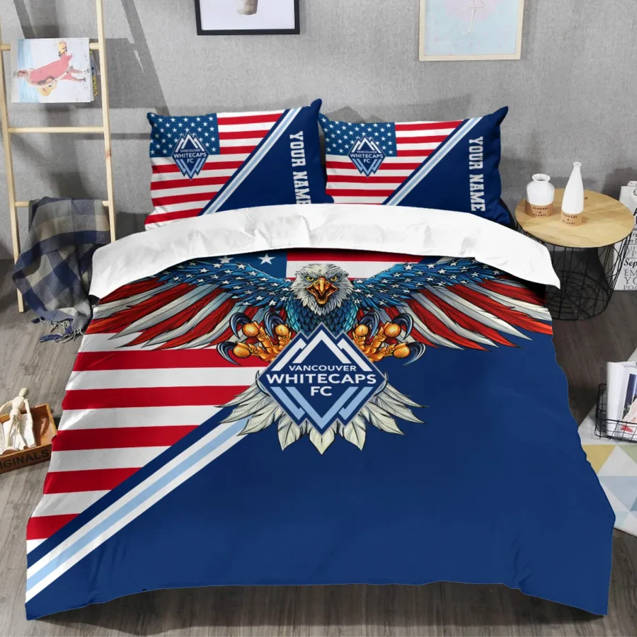 Eagle U.S Flag MLS Vancouver Whitecaps Exclusive All Over Prints BLMLS101024A1VANSJT - Bedding Set