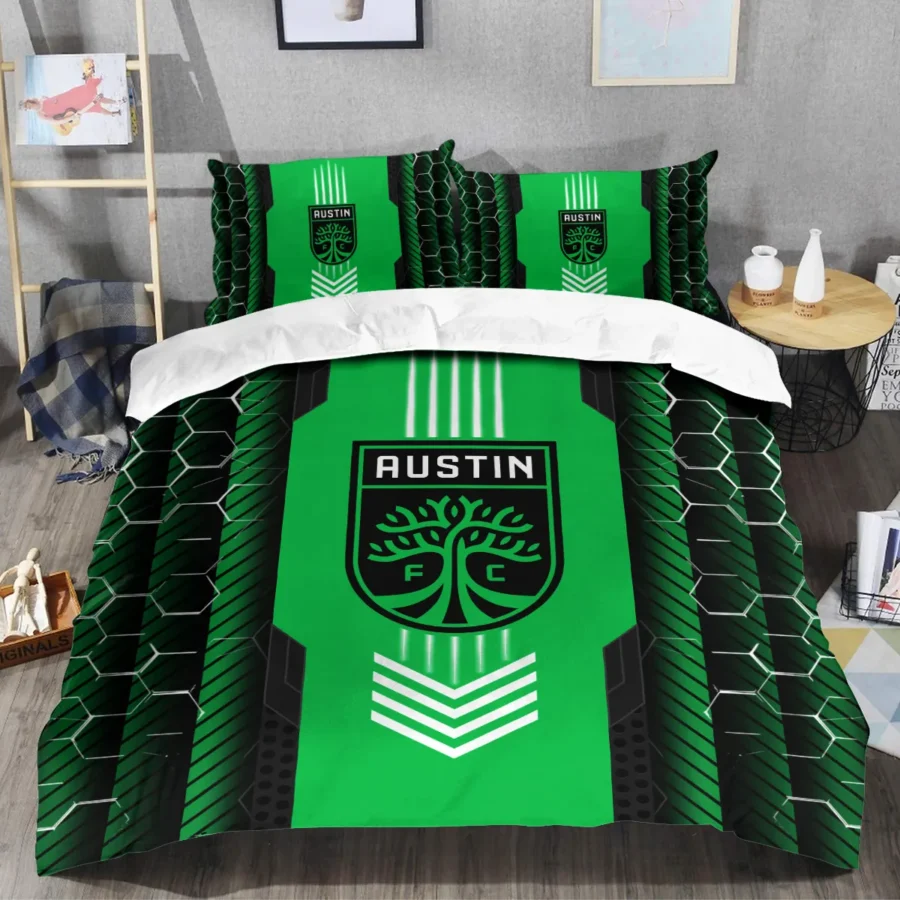 Abstract Geometric Pattern MLS Austin FC Exclusive All Over Prints BLMLS101024A2ATXSJT - Bedding Set