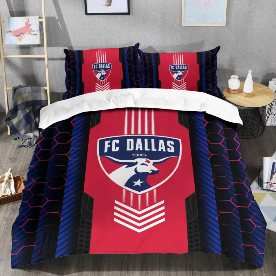 Abstract Geometric Pattern MLS FC Dallas Exclusive All Over Prints BLMLS101024A2DALSJT - Bedding Set