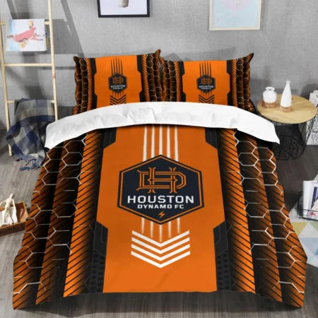 Abstract Geometric Pattern MLS Houston Dynamo Exclusive All Over Prints BLMLS101024A2HOUSJT - Bedding Set