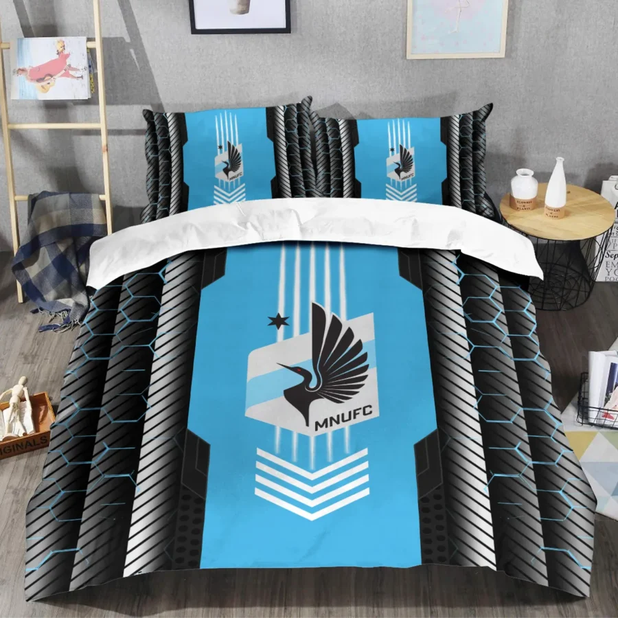 Abstract Geometric Pattern MLS Minnesota United Exclusive All Over Prints BLMLS101024A2MINSJT - Bedding Set