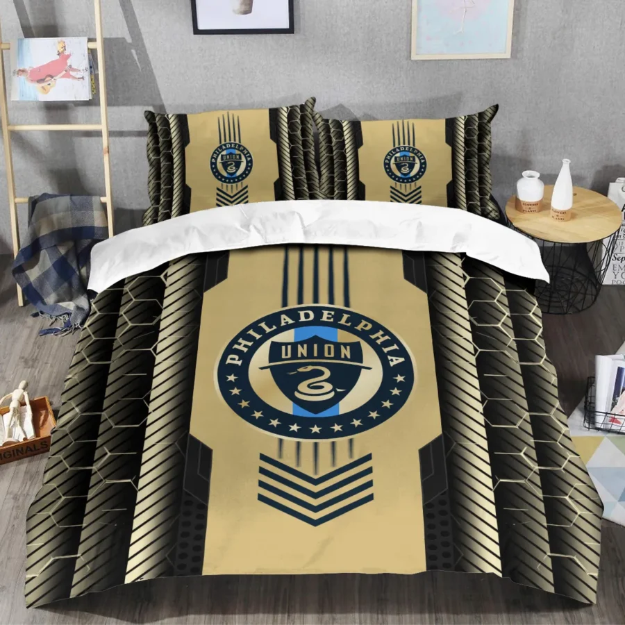 Abstract Geometric Pattern MLS Philadelphia Union Exclusive All Over Prints BLMLS101024A2PHISJT - Bedding Set