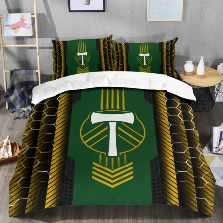 Abstract Geometric Pattern MLS Portland Timbers Exclusive All Over Prints BLMLS101024A2PORSJT - Bedding Set