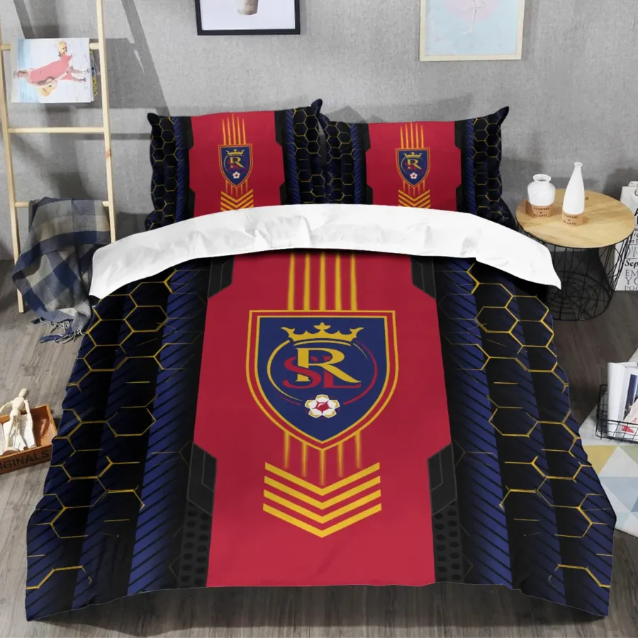 Abstract Geometric Pattern MLS Real Salt Lake Exclusive All Over Prints BLMLS101024A2RSLSJT - Bedding Set