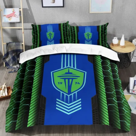 Abstract Geometric Pattern MLS Seattle Sounders Exclusive All Over Prints BLMLS101024A2SEASJT - Bedding Set