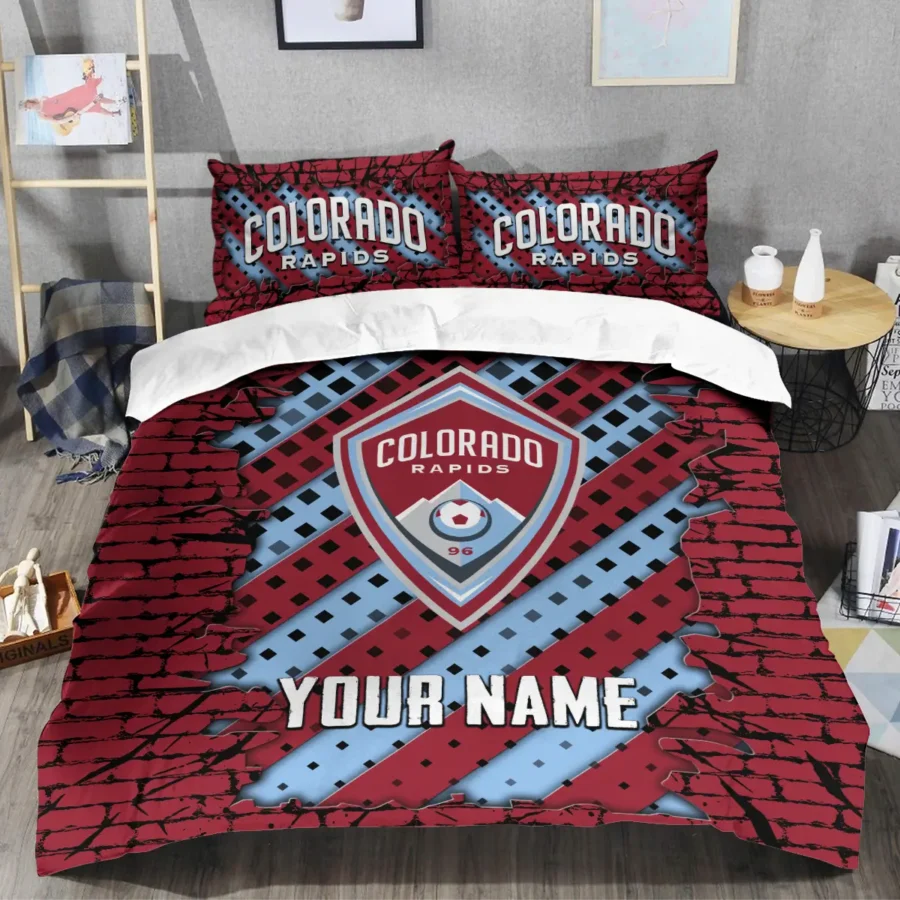 3D Breaking Wall MLS Colorado Rapids Exclusive All Over Prints BLMLS111024A1COLSJT - Bedding Set