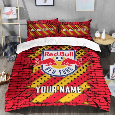 3D Breaking Wall MLS New York Red Bulls Exclusive All Over Prints BLMLS111024A1NYSJT - Bedding Set