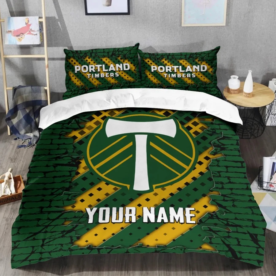 Breaking Wall MLS Portland Timbers Exclusive All Over Prints BLMLS111024A1PORSJT - Bedding Set