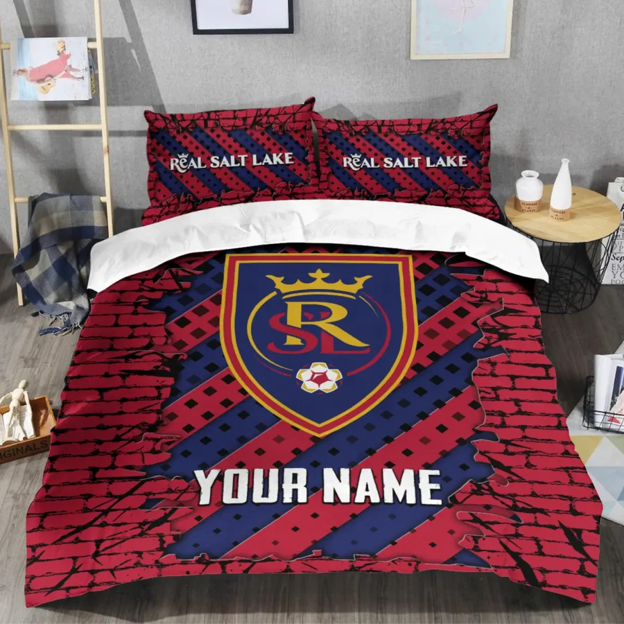 3D Breaking Wall MLS Real Salt Lake Exclusive All Over Prints BLMLS111024A1RSLSJT - Bedding Set