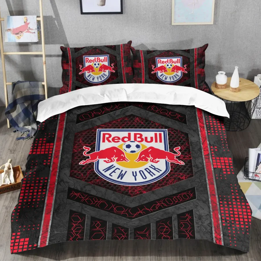 3D Breaking Wall MLS New York Red Bulls Exclusive All Over Prints BLMLS111024A2NYSJT - Bedding Set