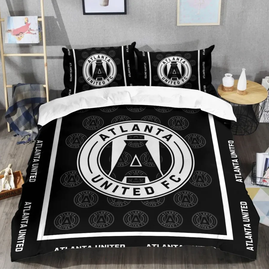 Black And White Style MLS Atlanta United Exclusive All Over Prints BLMLS121024A2ATLSJT - Bedding Set