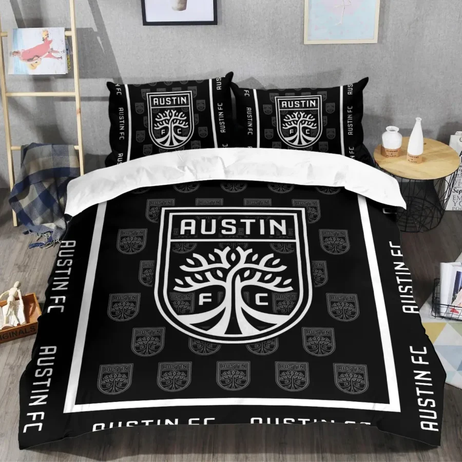 Black And White Style MLS Austin FC Exclusive All Over Prints BLMLS121024A2ATXSJT - Bedding Set