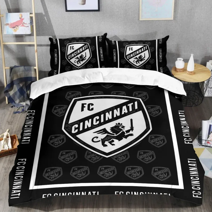 Black And White Style MLS Cincinnati Exclusive All Over Prints BLMLS121024A2CINSJT - Bedding Set