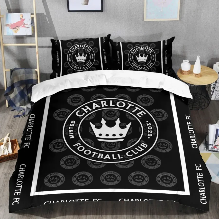 Black And White Style MLS Charlotte Exclusive All Over Prints BLMLS121024A2CLTSJT - Bedding Set