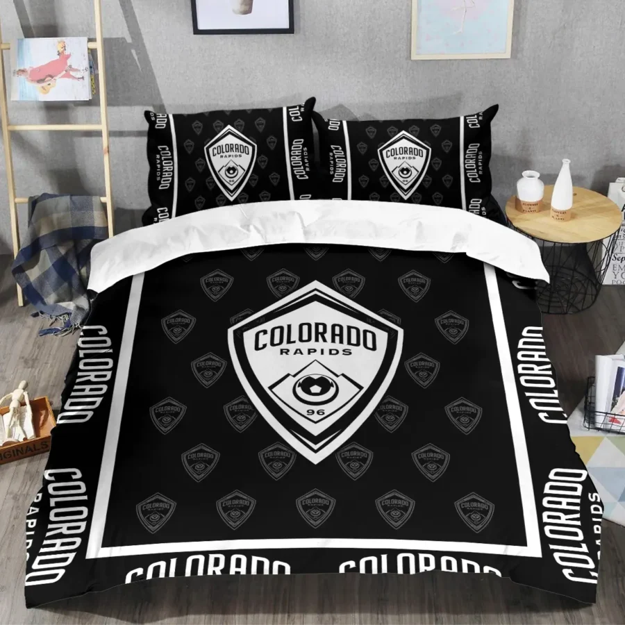 Black And White Style MLS Colorado Rapids Exclusive All Over Prints BLMLS121024A2COLSJT - Bedding Set