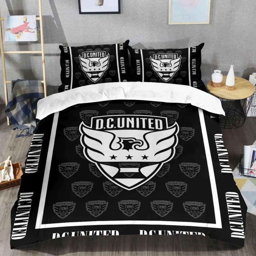 Black And White Style MLS DC United Exclusive All Over Prints BLMLS121024A2DCSJT - Bedding Set