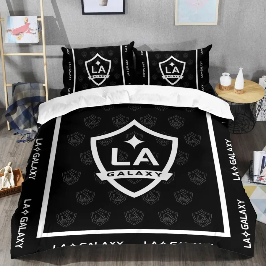 Black And White Style MLS LA Galaxy Exclusive All Over Prints BLMLS121024A2LASJT - Bedding Set