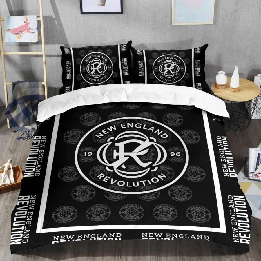 Black And White Style MLS New England Exclusive All Over Prints BLMLS121024A2NESJT - Bedding Set