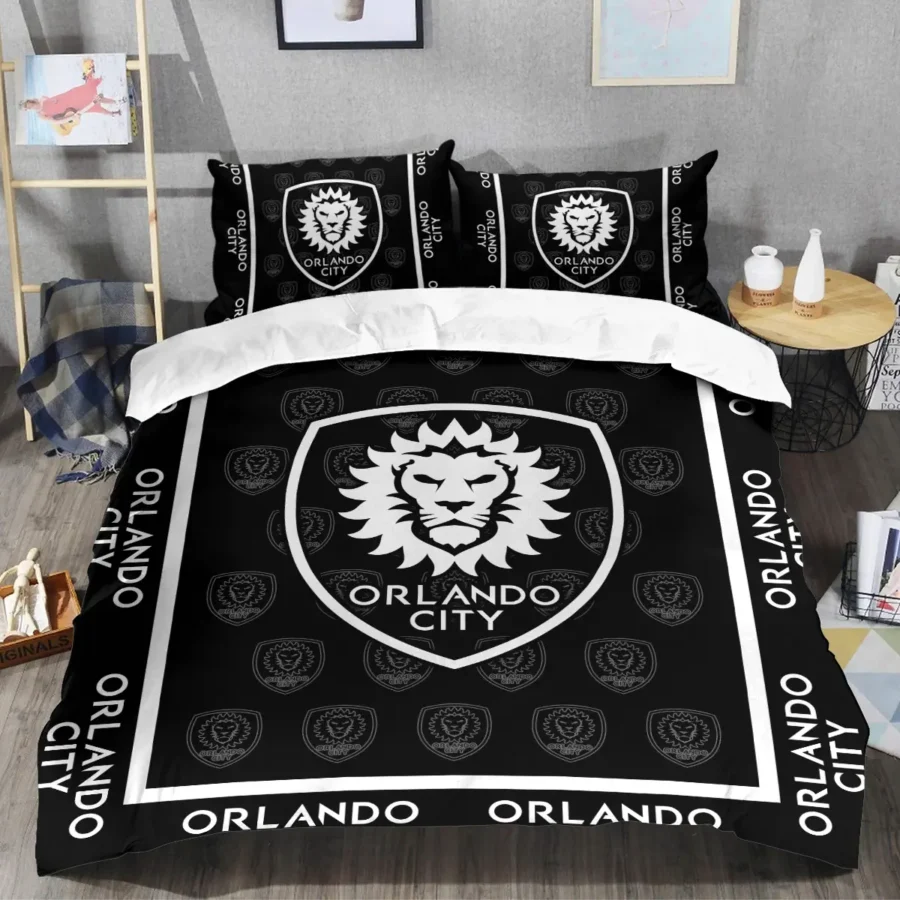 Black And White Style MLS Orlando City Exclusive All Over Prints BLMLS121024A2ORLSJT - Bedding Set