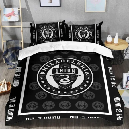 Black And White Style MLS Philadelphia Union Exclusive All Over Prints BLMLS121024A2PHISJT - Bedding Set