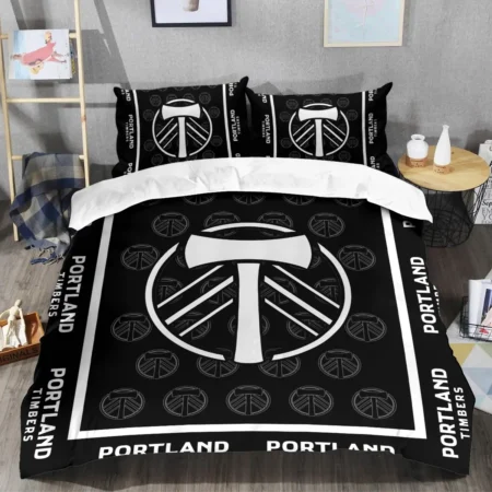 Black And White Style MLS Portland Timbers Exclusive All Over Prints BLMLS121024A2PORSJT - Bedding Set