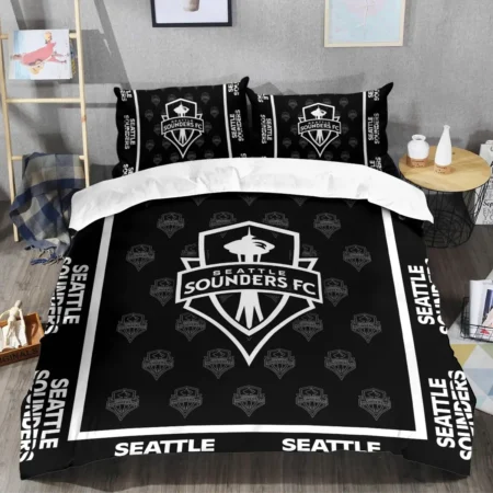 Black And White Style MLS Seattle Sounders Exclusive All Over Prints BLMLS121024A2SEASJT - Bedding Set