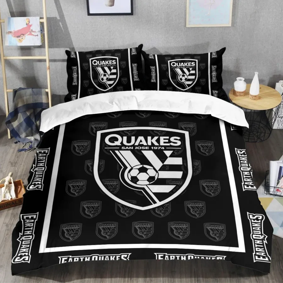 Black And White Style MLS San Jose Earthquakes Exclusive All Over Prints BLMLS121024A2SJSJT - Bedding Set