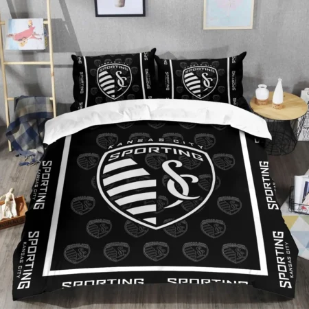 Black And White Style MLS Sporting Kansas City Exclusive All Over Prints BLMLS121024A2SKCSJT - Bedding Set